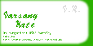 varsany mate business card