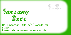 varsany mate business card